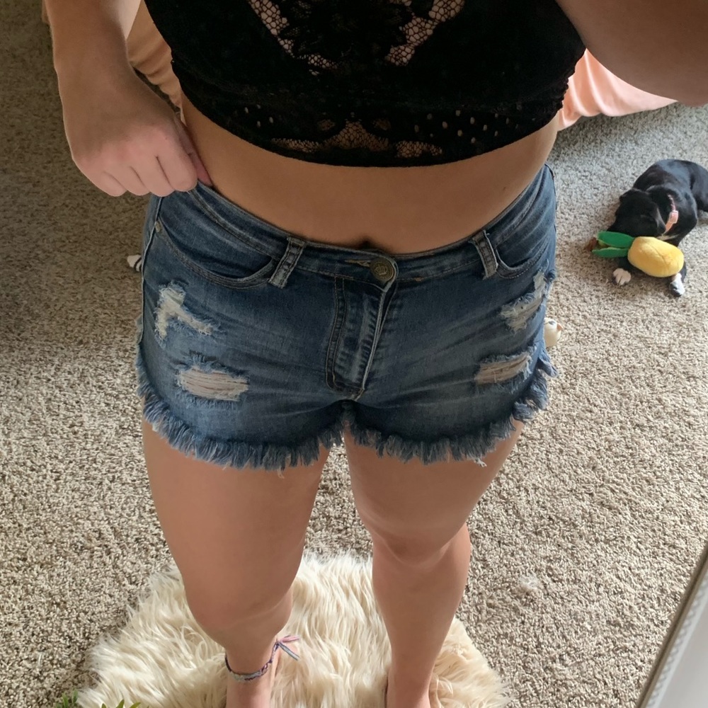 Denim shorts